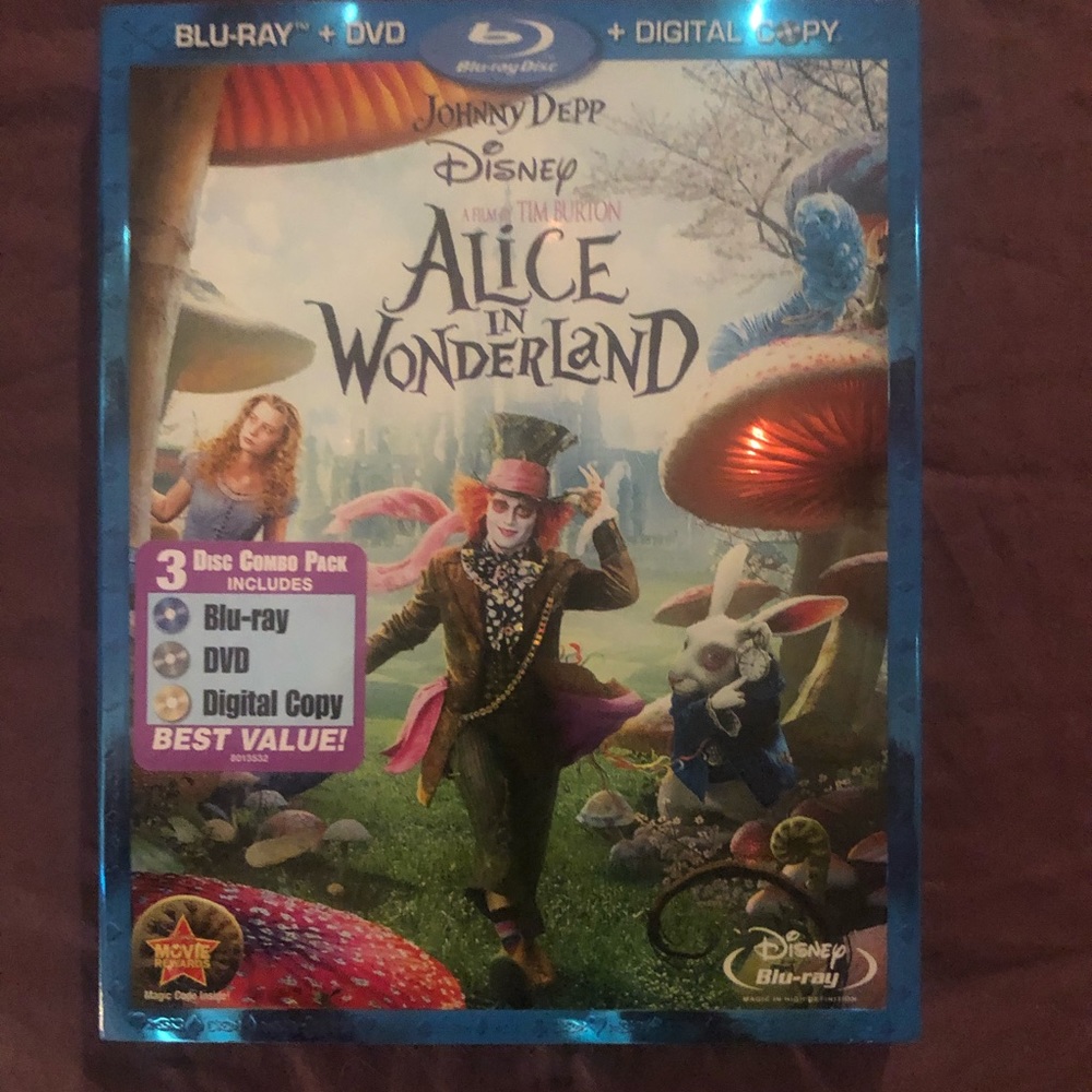 Alice in Wonderland Bluray, DVD and Digital Copy